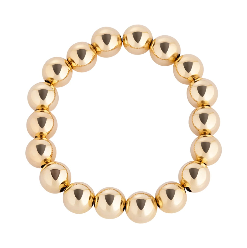 10mm Gold Filled Beaded Bracelet