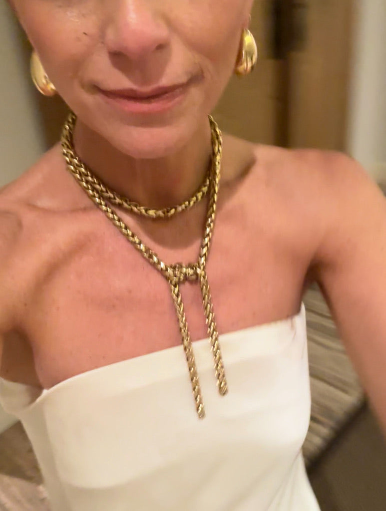 Rope Tie Necklace-As Seen on Andrea's Lookbook