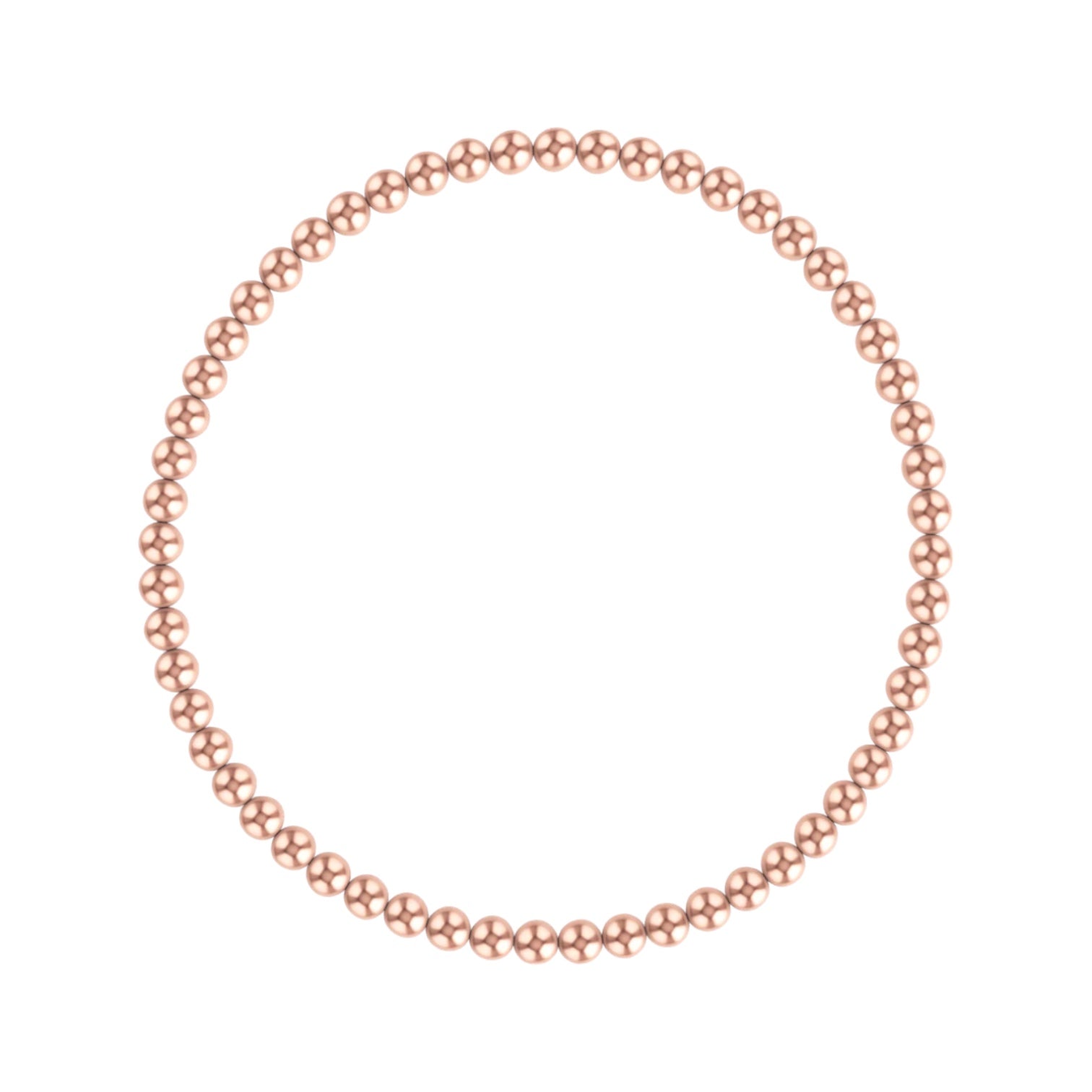 3mm Rose Gold Filled Beaded Bracelet