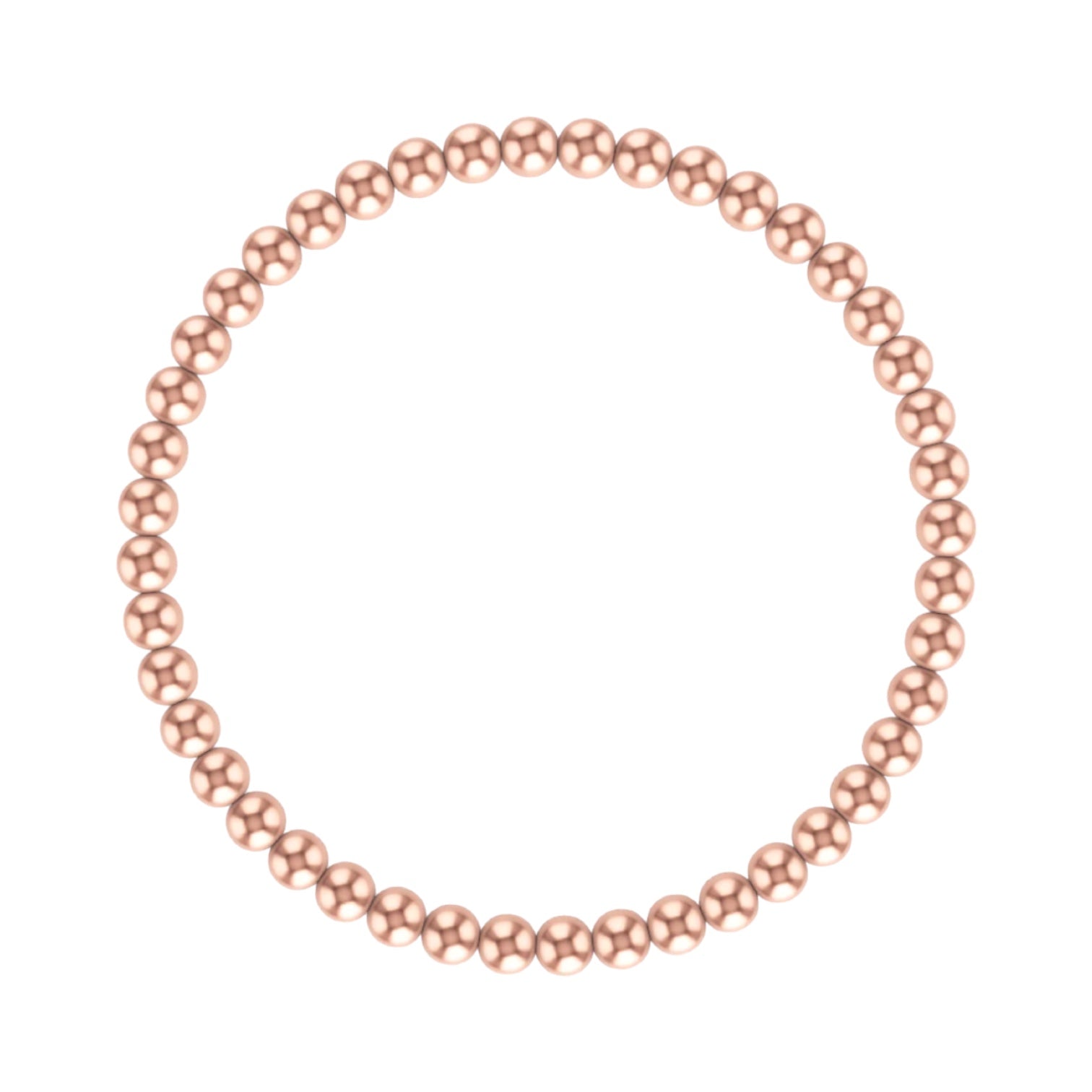 4mm Rose Gold Filled Beaded Bracelet