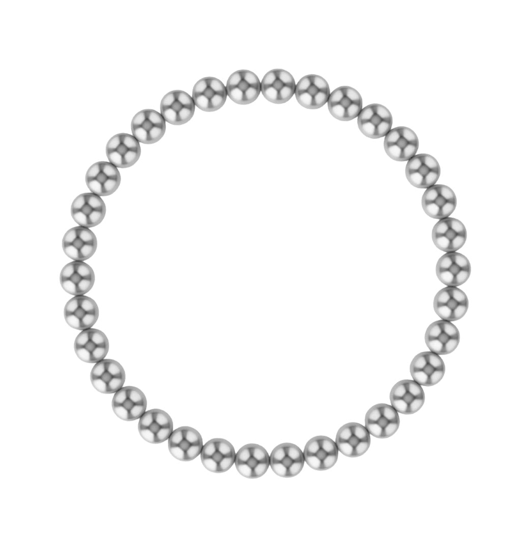5mm Sterling Silver Beaded Bracelet