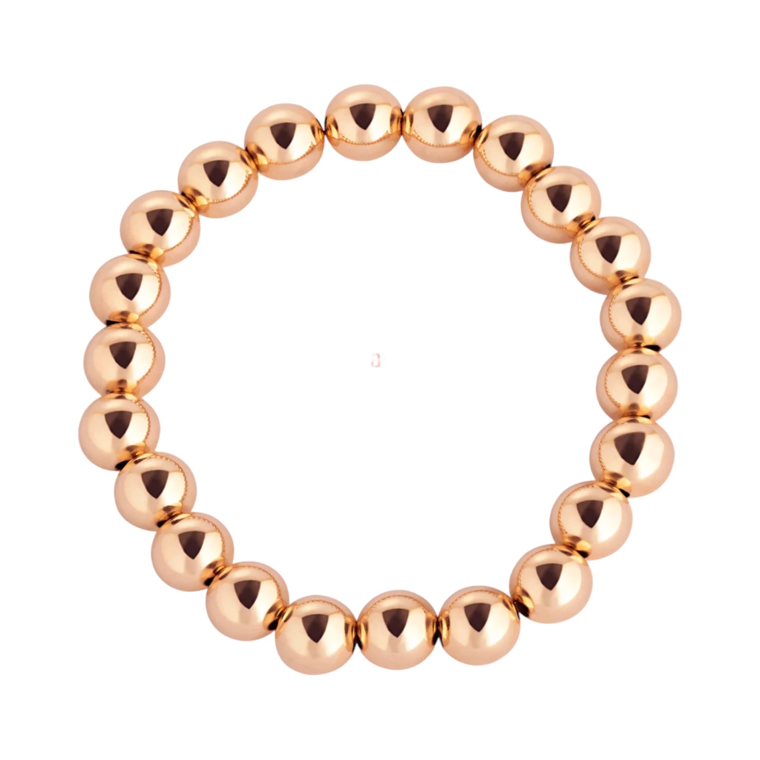 8mm Rose Gold Filled Beaded Bracelet
