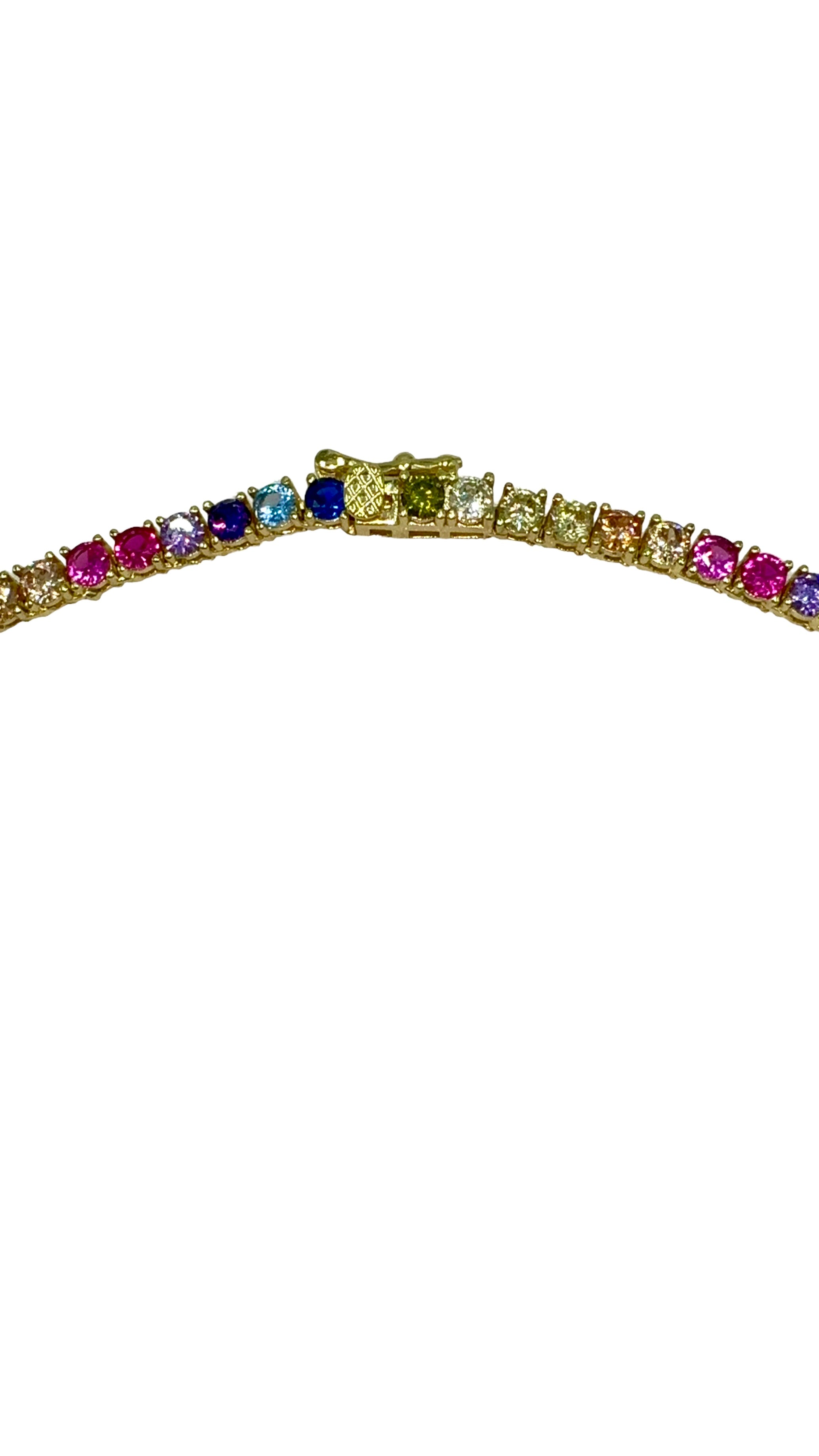 Rainbow Tennis Necklace
