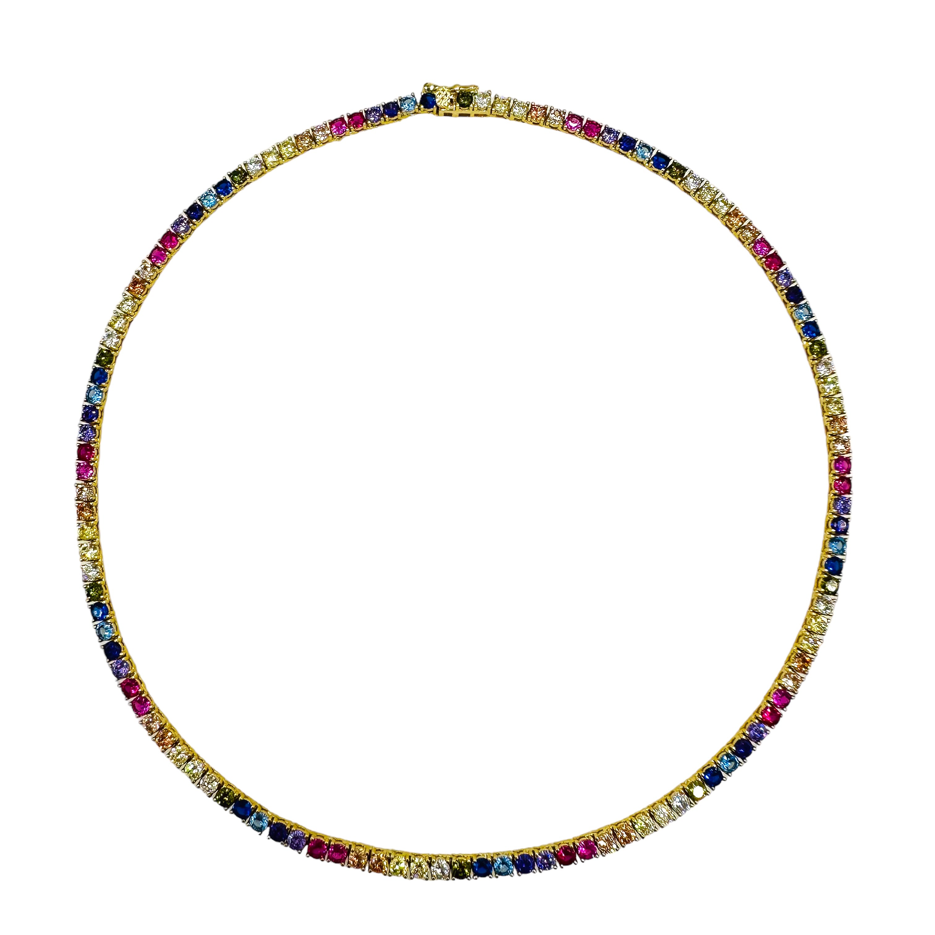 Rainbow Tennis Necklace
