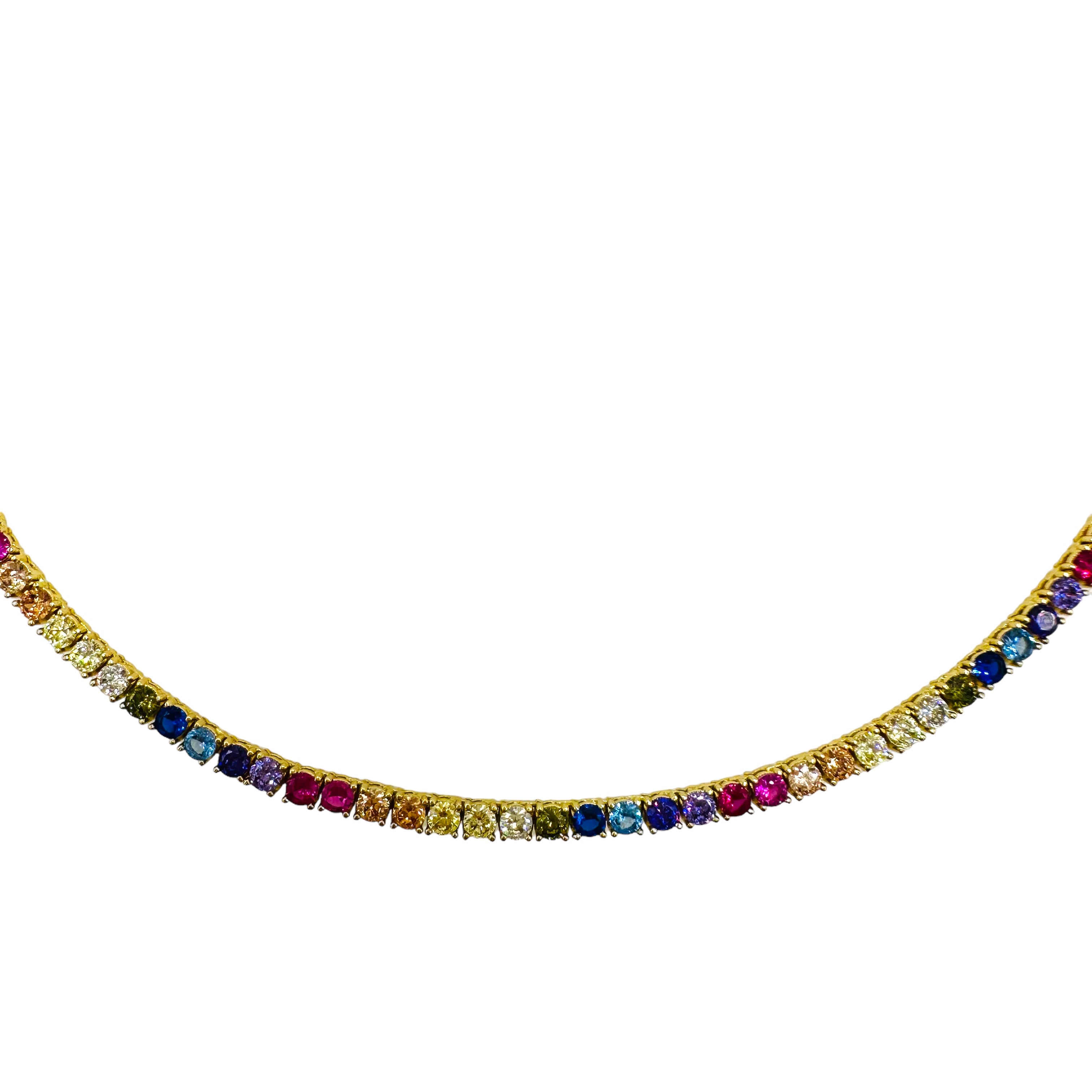 Rainbow Tennis Necklace