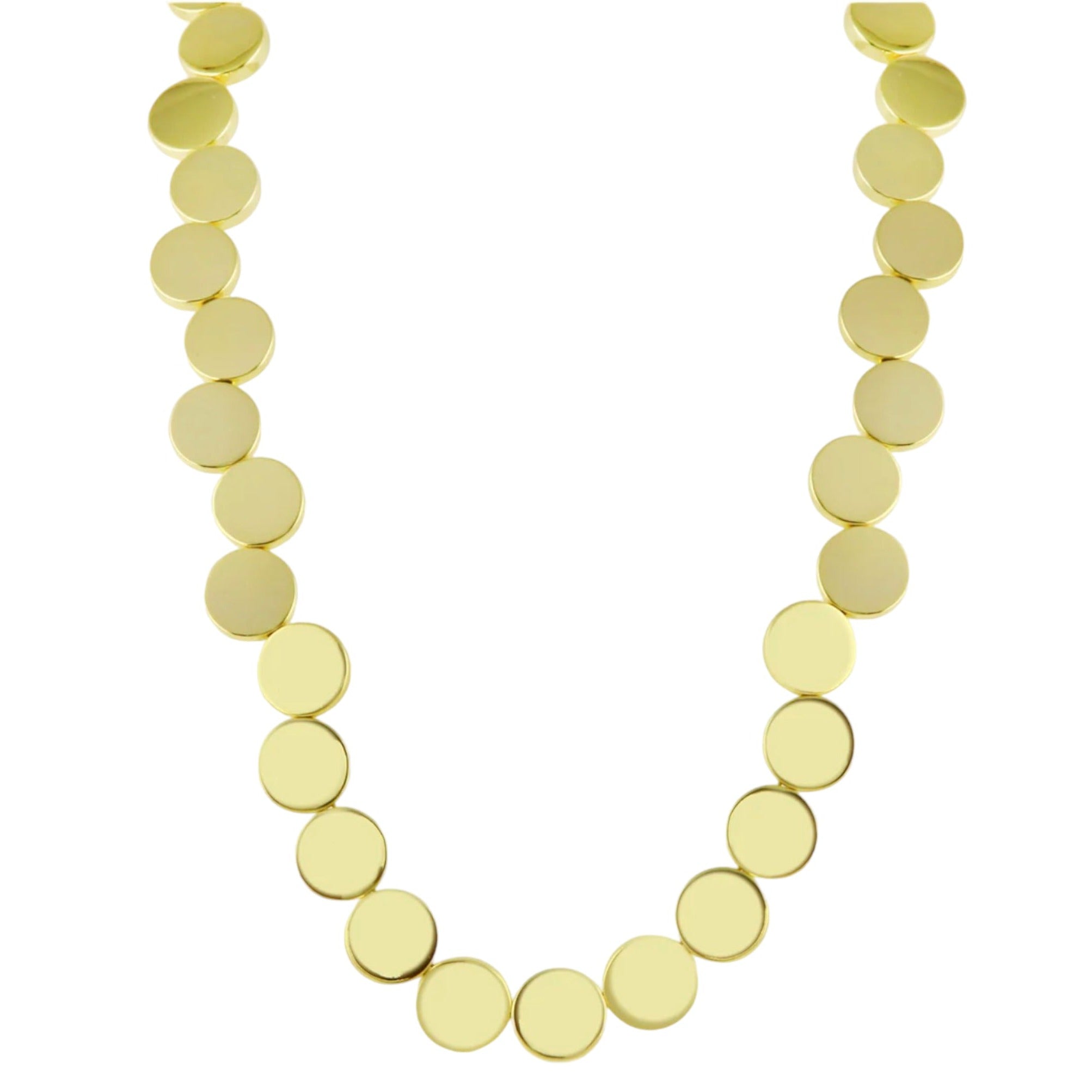 Flat Disc Tennis Necklace