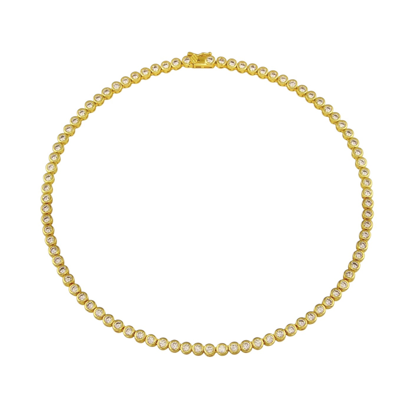 Bezel Tennis Necklace