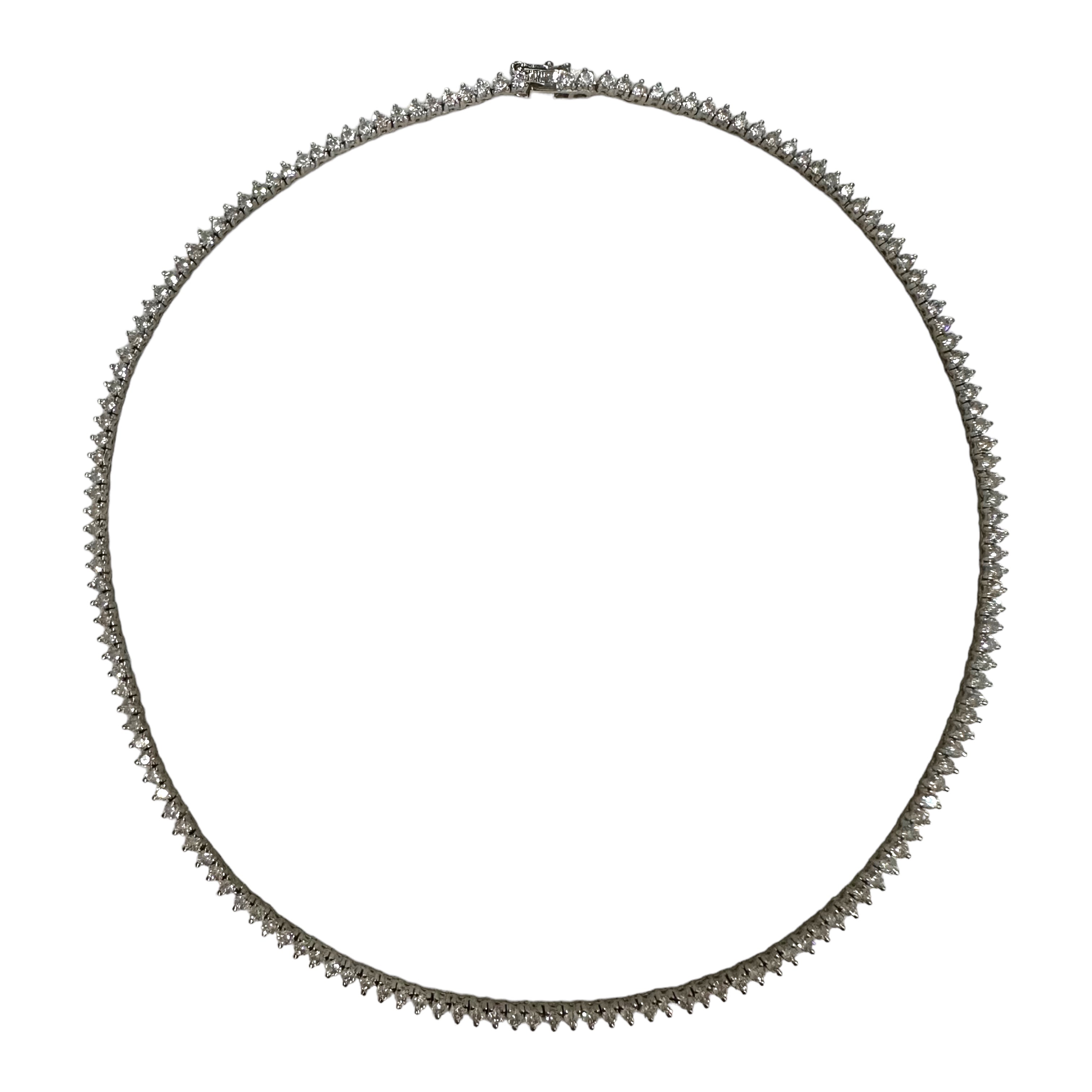 2mm 2 Prong Tennis Necklace
