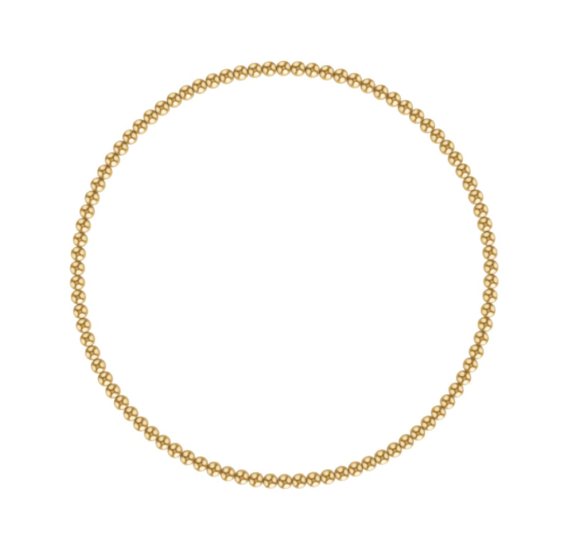 2mm Gold Filled Beaded Bracelet