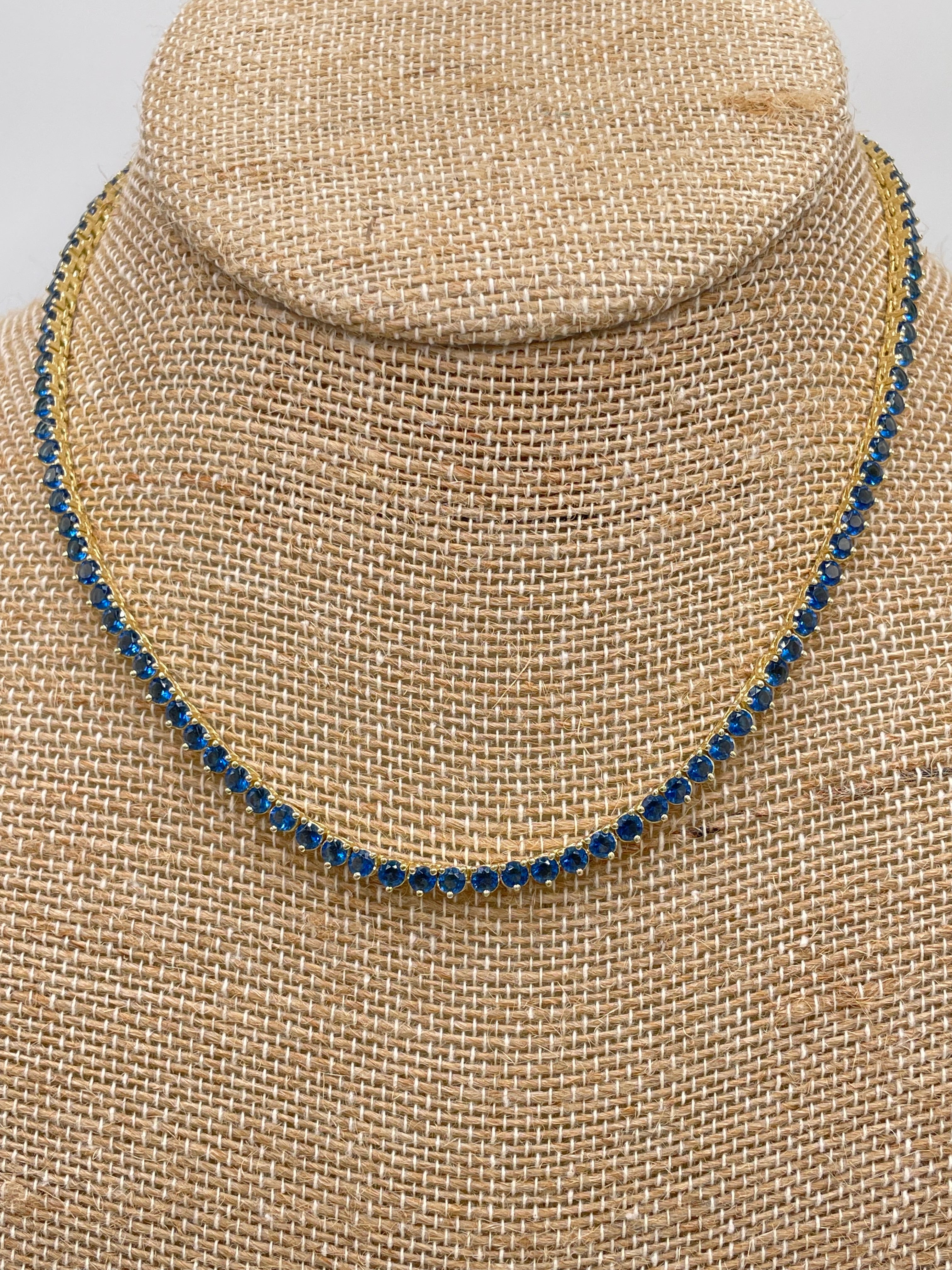 Sapphire Tennis Necklace