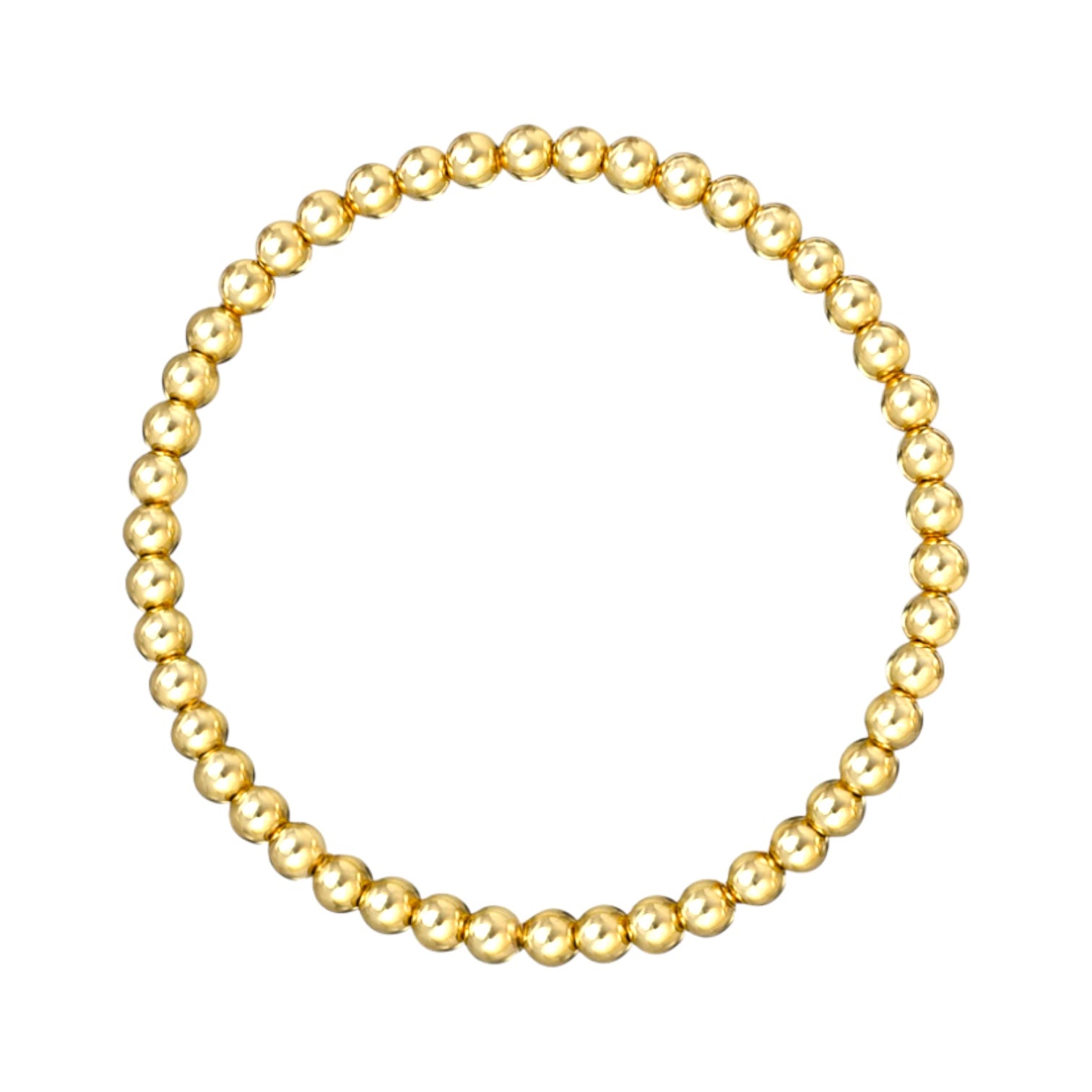 4mm Gold Filled Beaded Bracelet