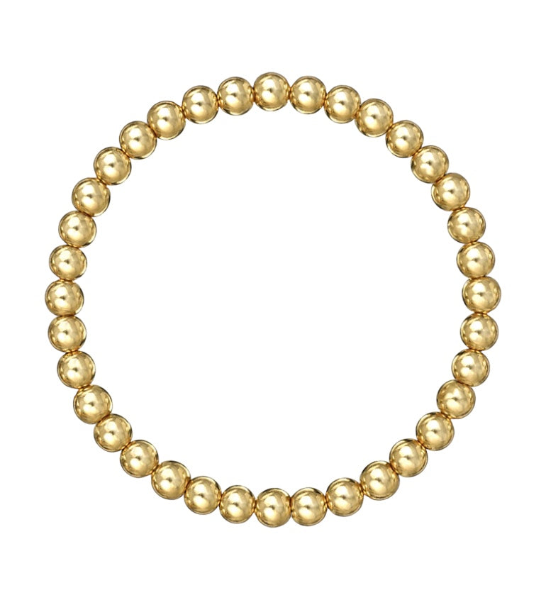 5mm Gold Filled Beaded Bracelet