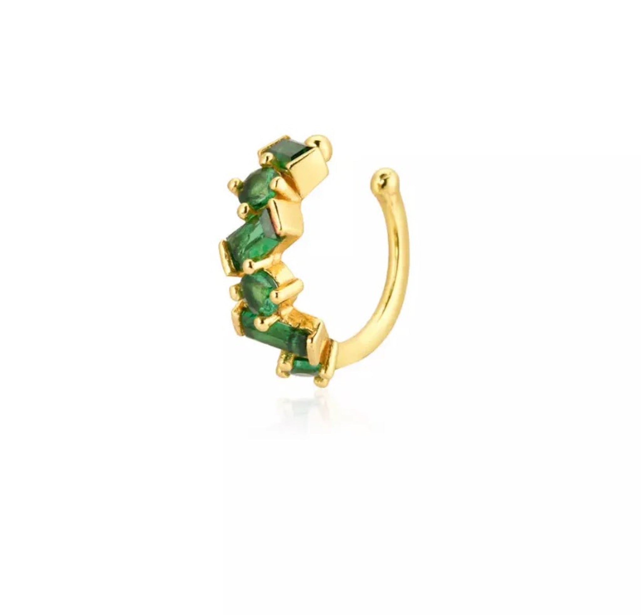 Colored Baguette Ear Cuff