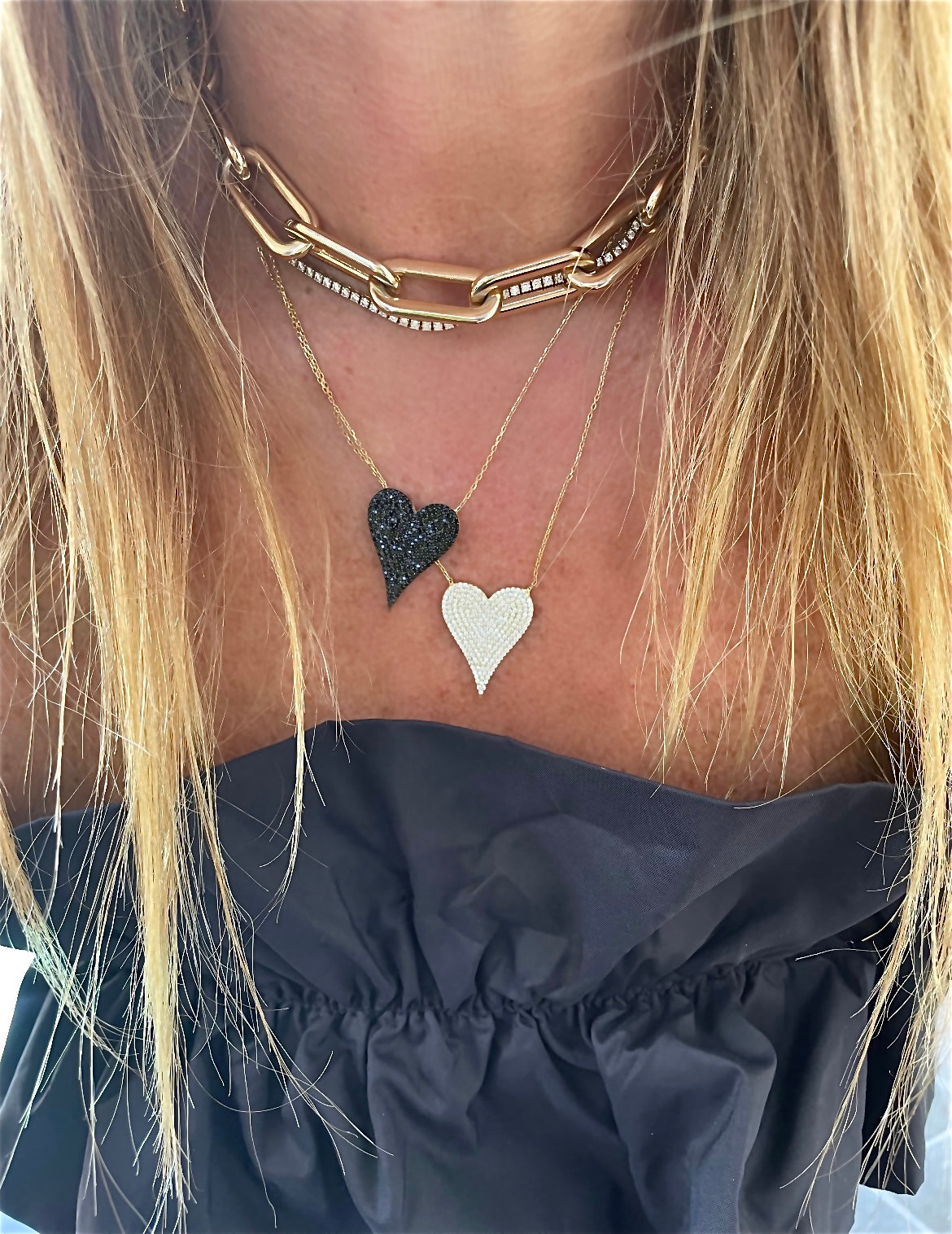 Big Love Large Pointed Heart Pendant Necklace