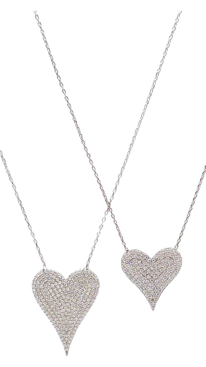 Big Love Large Pointed Heart Pendant Necklace