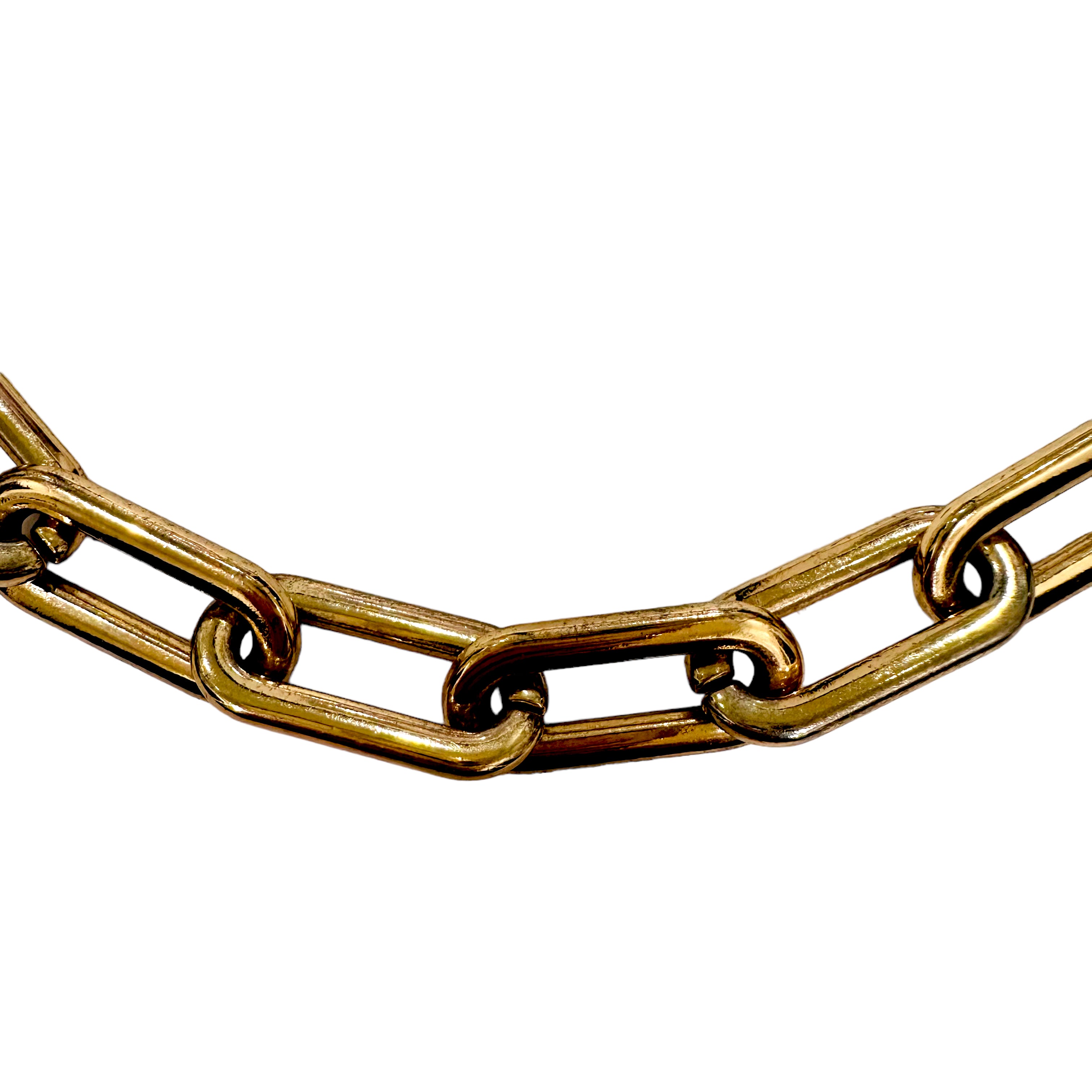 Arzonai LInk chain bracelet and necklace, gold chain bracelet, chunky