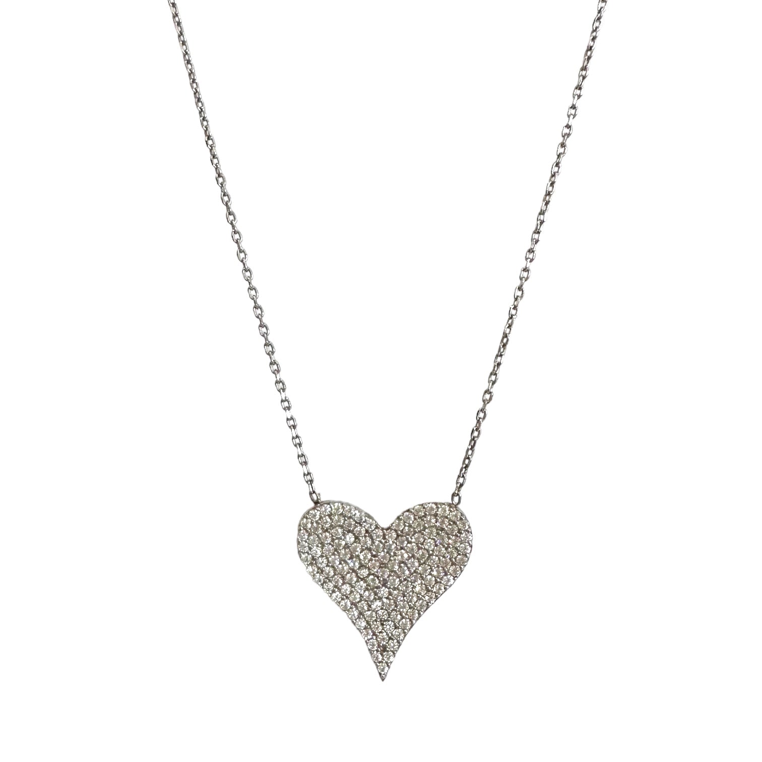 Big Love Large Pointed Heart Pendant Necklace