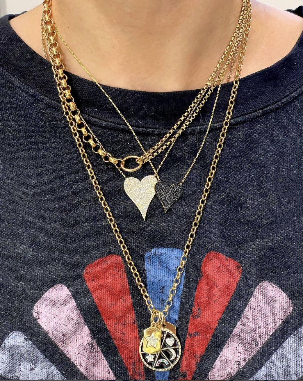 Big Love Large Pointed Heart Pendant Necklace