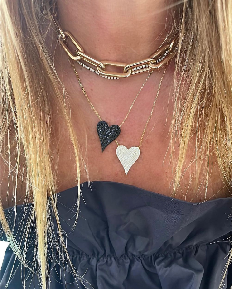 Big Love Large Pointed Heart Pendant Necklace