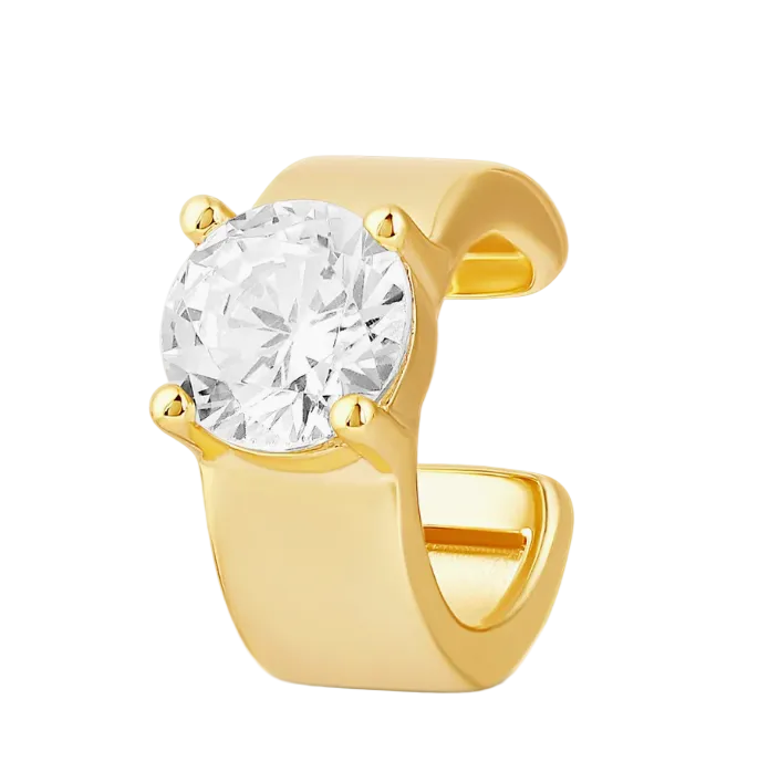 Solitaire Stone Ear Cuff