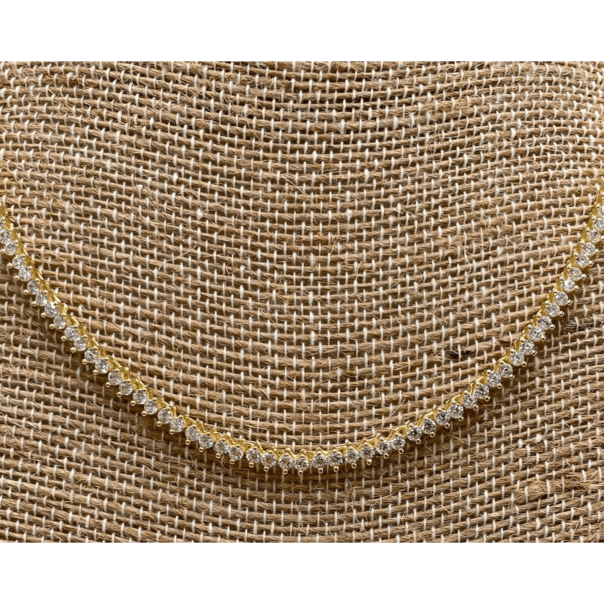 2mm 2 Prong Tennis Necklace