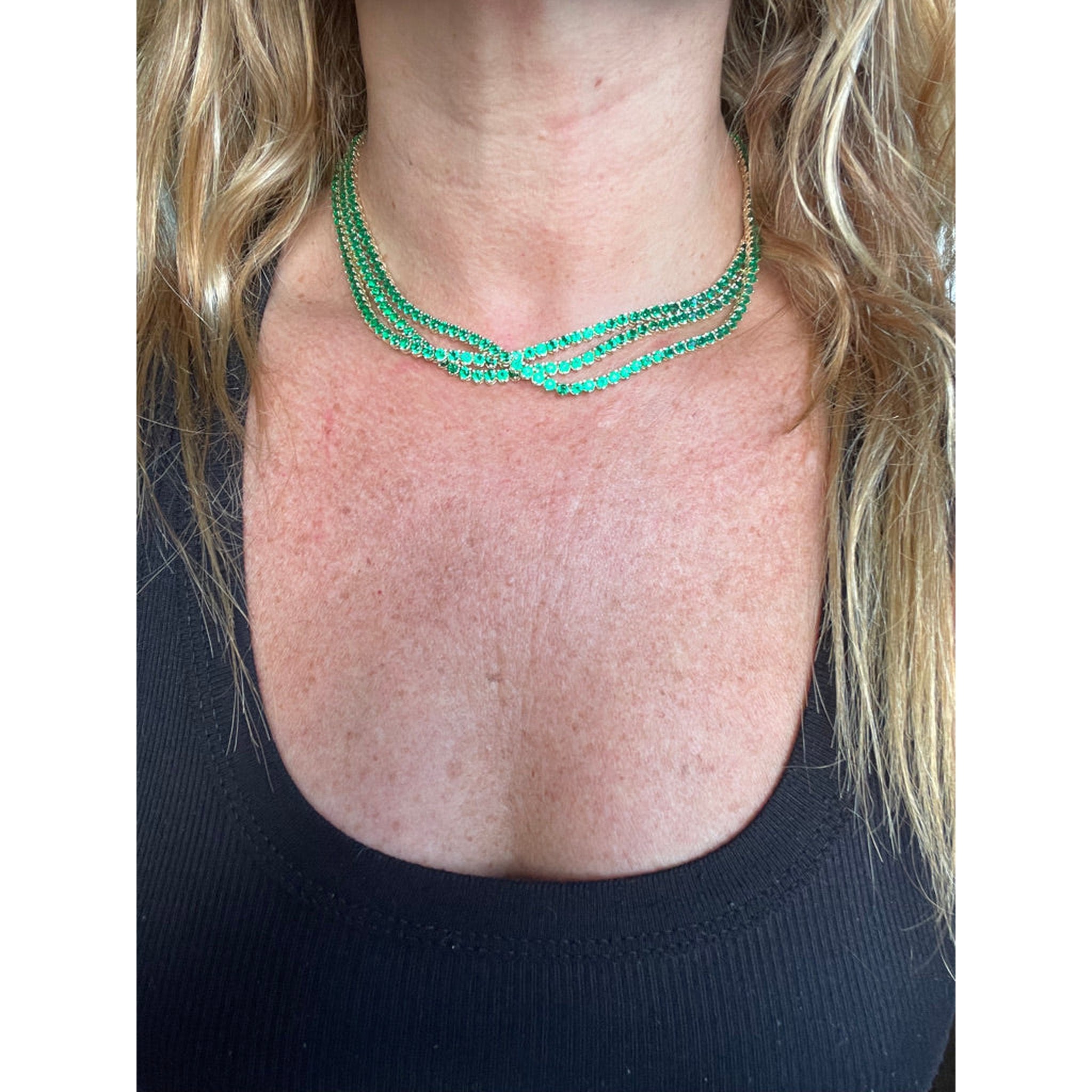 Emerald Tennis Necklace