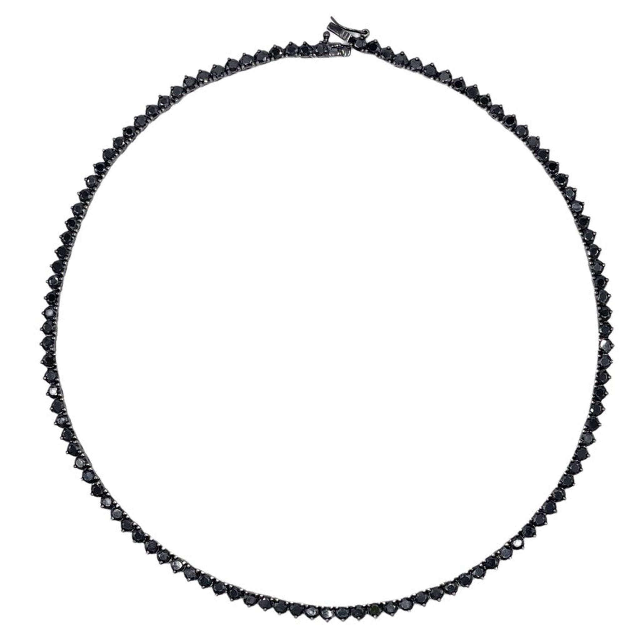 Amazon.com: Bling Bling NY Unisex 1 Row Tennis Necklace Black Finish Lab  Created Diamonds 3MM 4MM 5MM 6MM Solitaires Choker Tennis Chain 16-30  inches Bracelet 6.5-9 inches (Black 3mm, Bracelet 6.5''): Clothing,