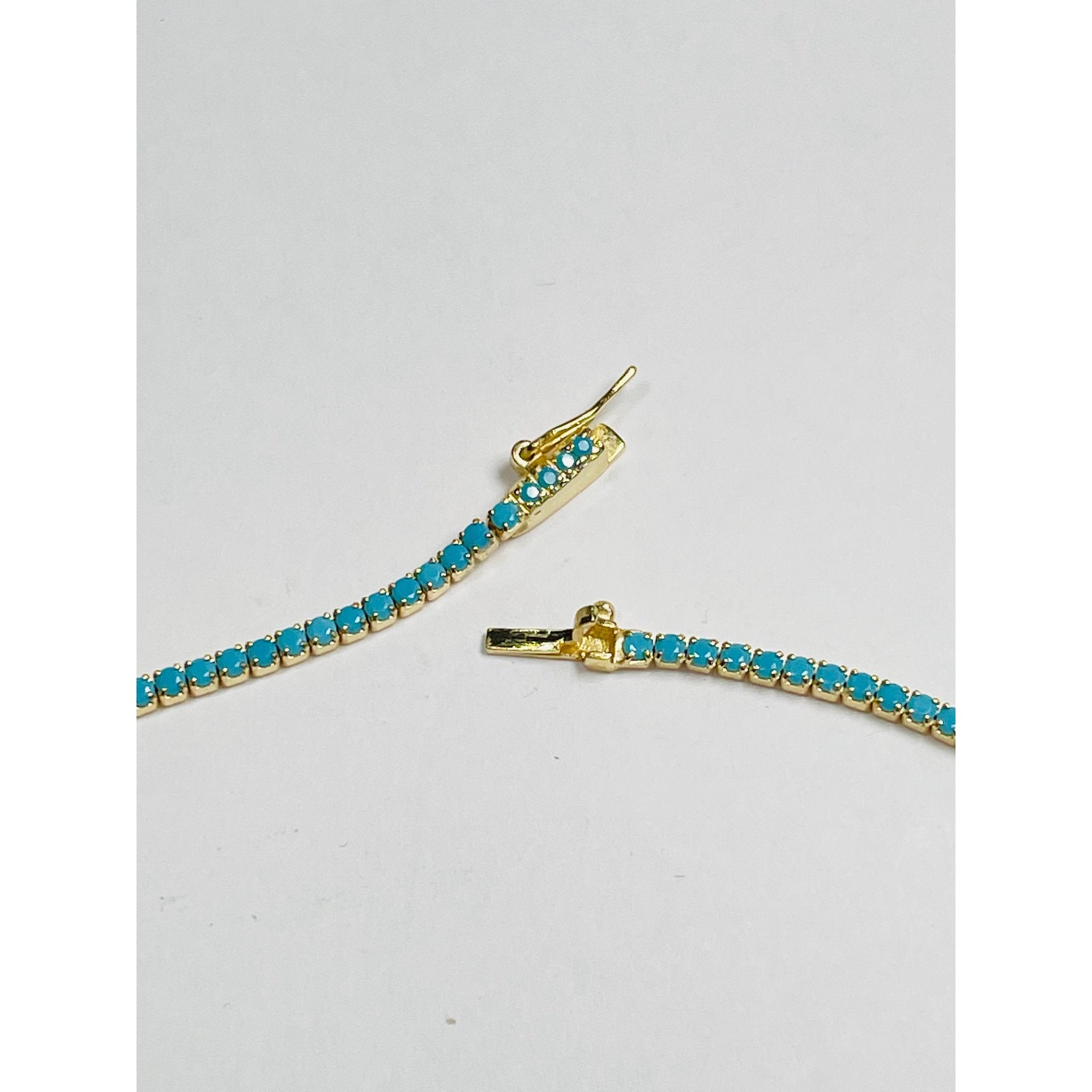 1.5mm Mini Classic Turquoise Tennis Necklace